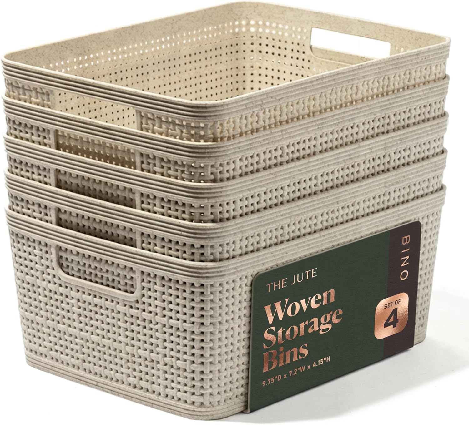 Boho Beige Storage Basket — Natural