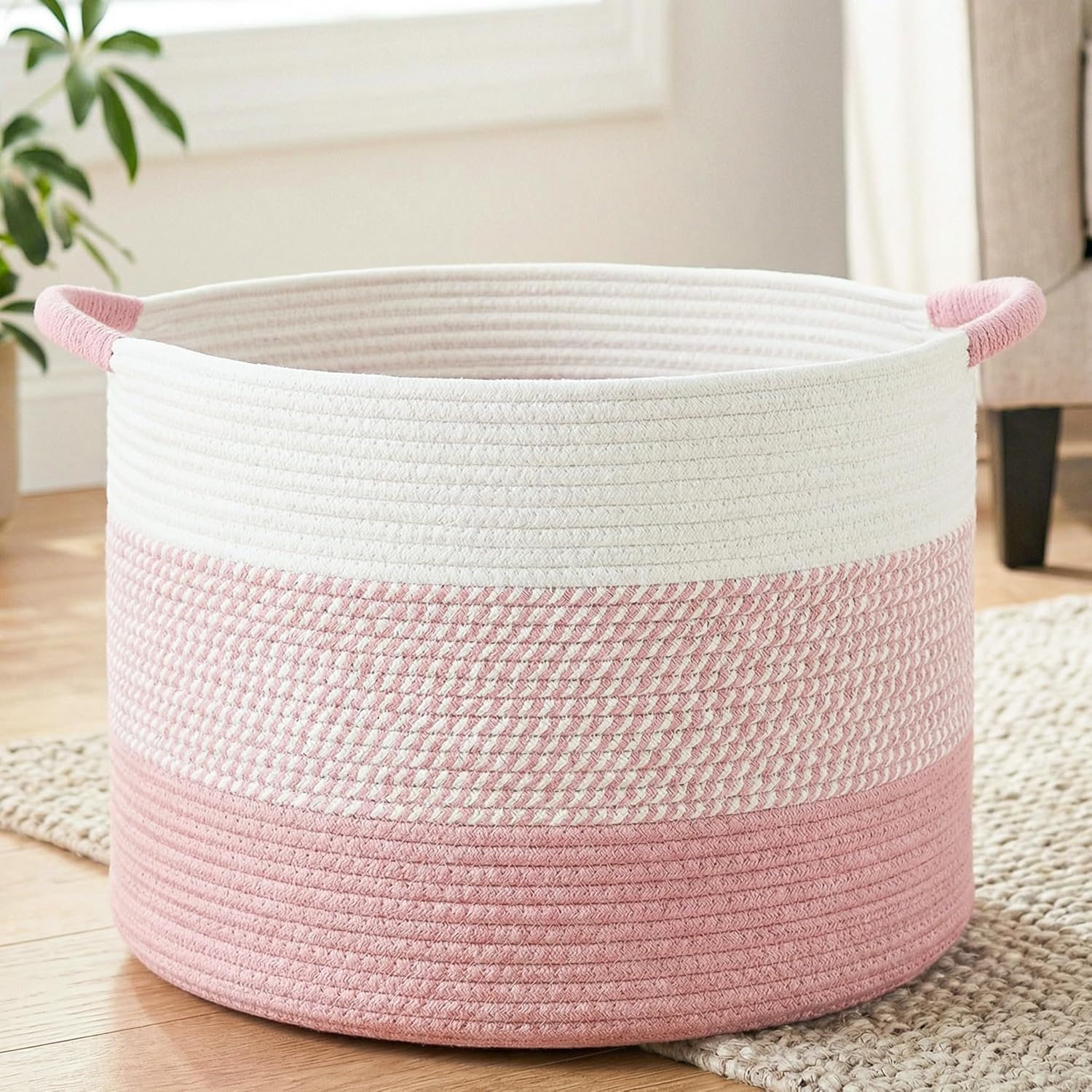 Boho Black Throw Pillow — Pink