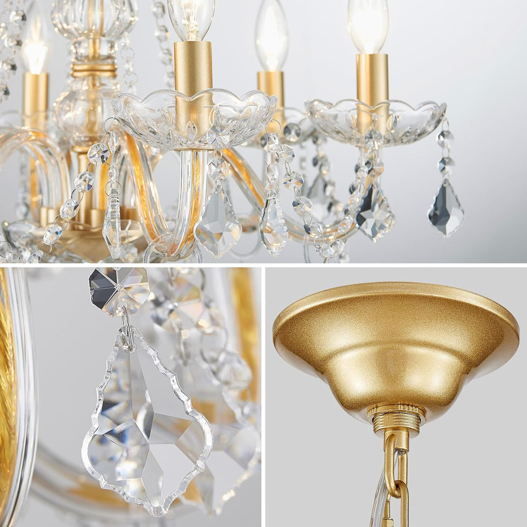 Adjustable Luxe Black Chandelier — 27" - View 7