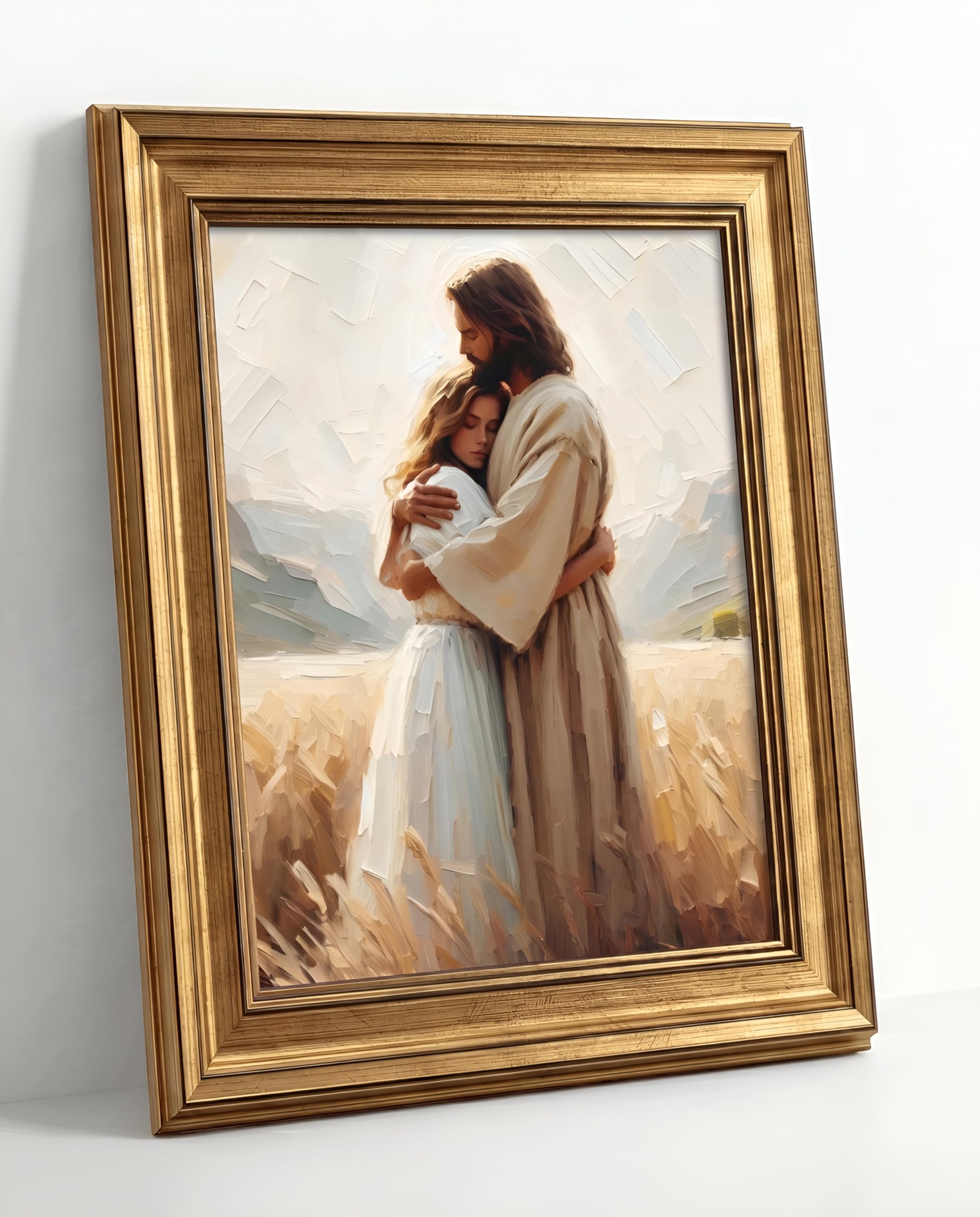 Framed Luxe Metal Wall Art — 16"