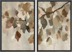Modern Framed Wall Art — 24" — 24"x36"x2 Panels Black