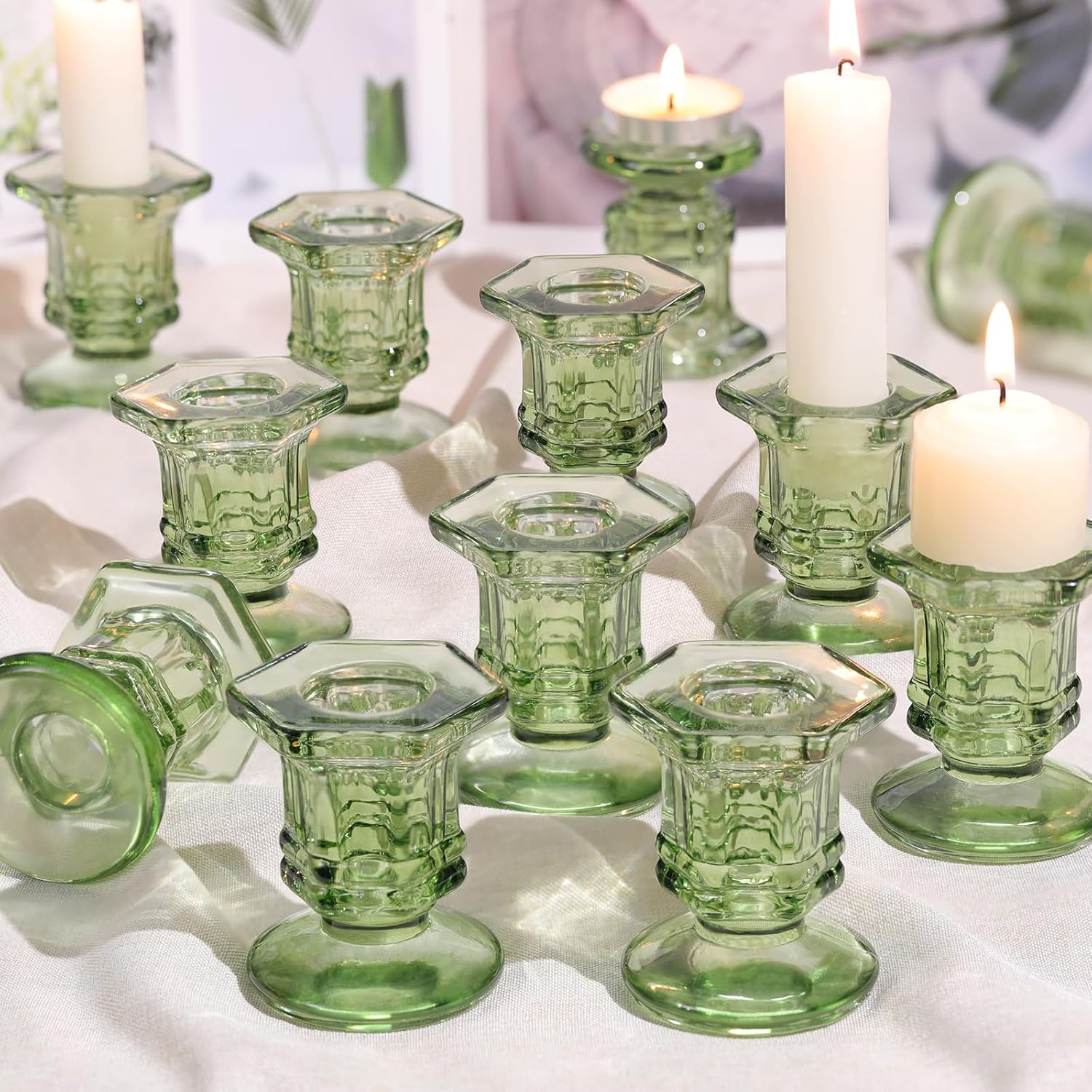Luxe Blue Candle — Green