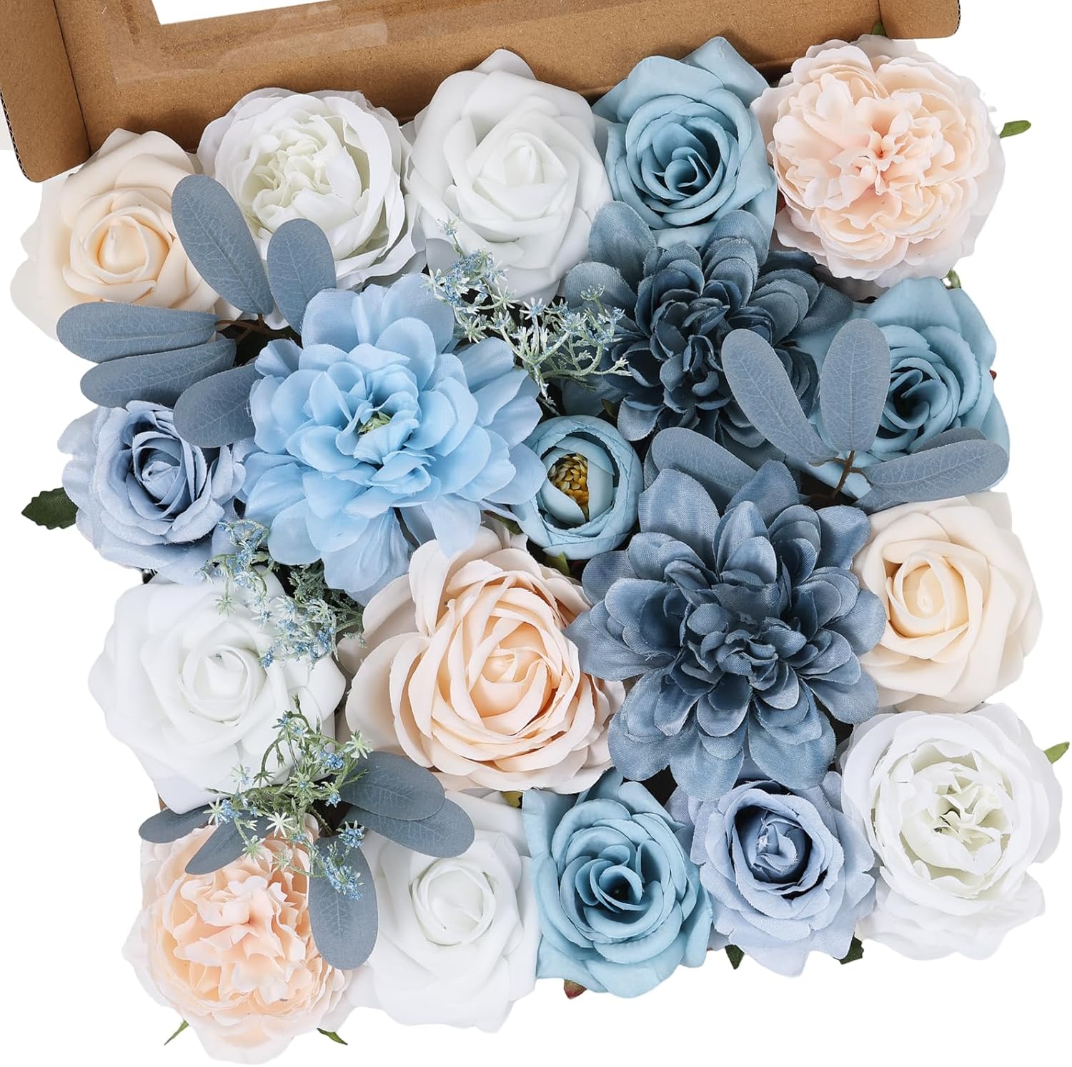 Vintage Blue Artificial Flowers — Light Blue