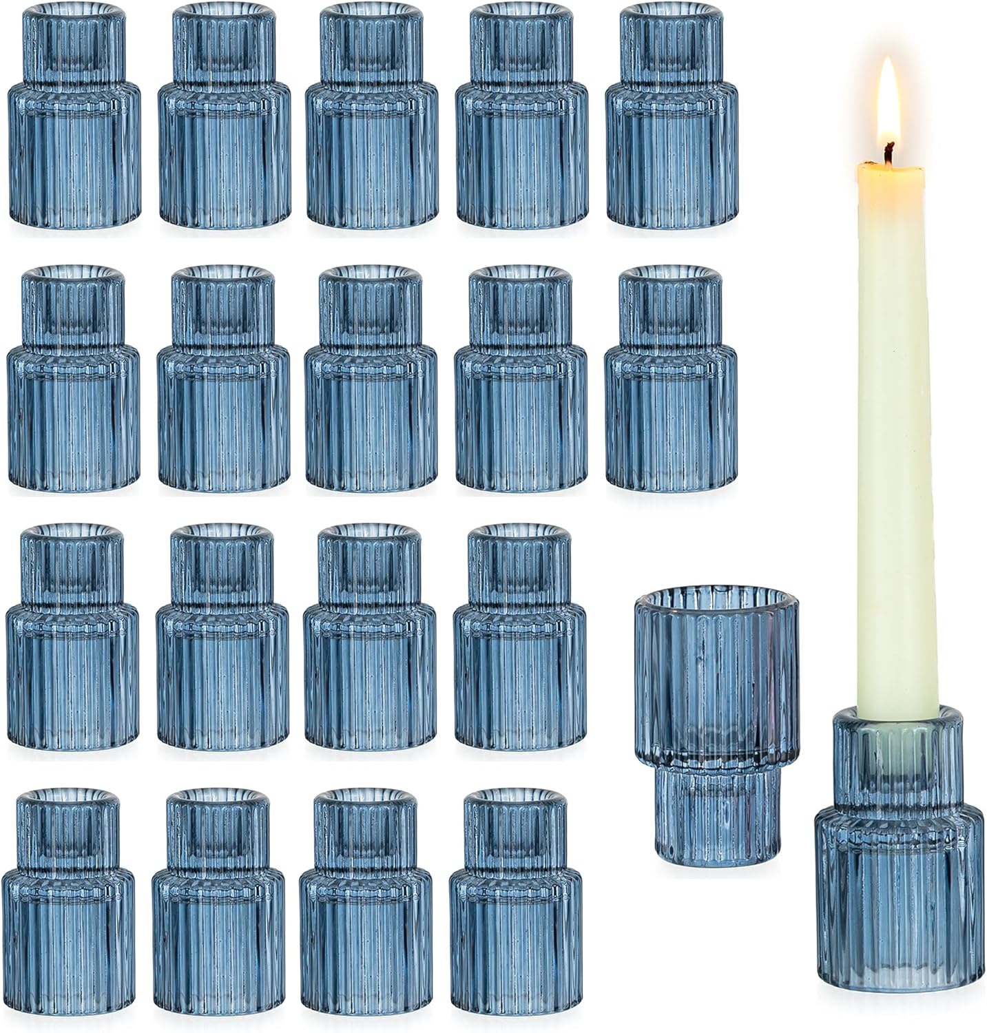 Modern Blue Candle — Blue