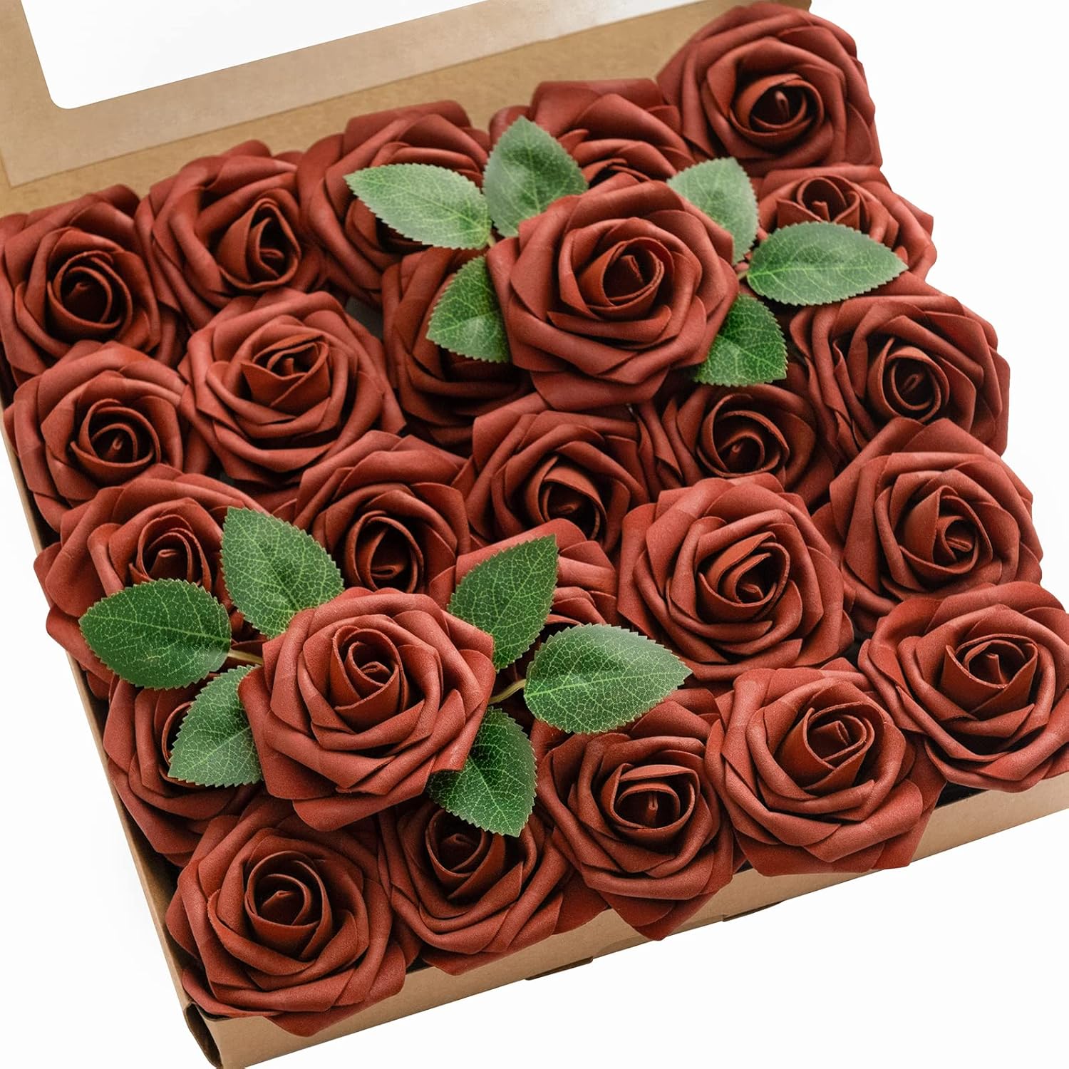 Luxe Beige Artificial Flowers — 3" — Or- Amber