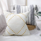 Boho Fabric Throw Pillow Cover — 18" - View 2