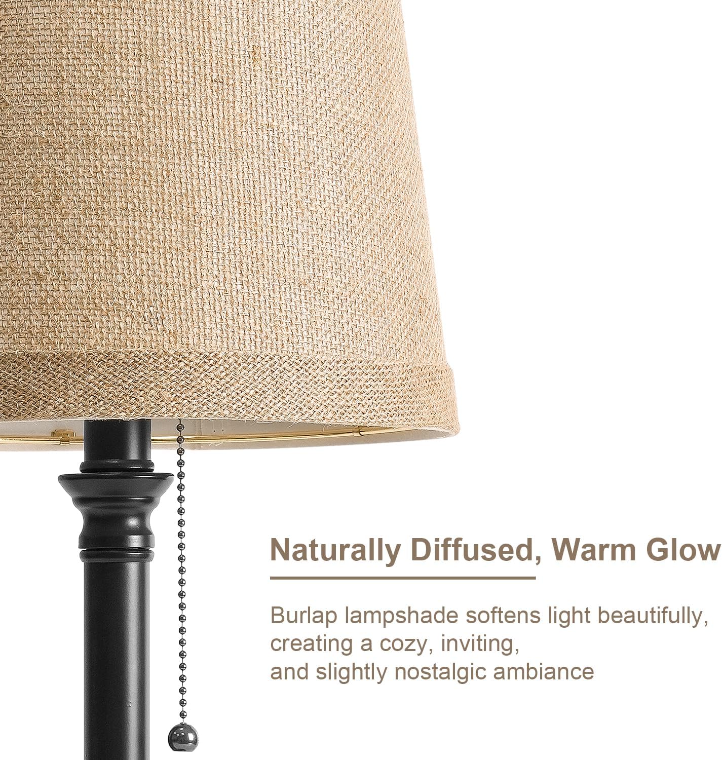 Black Bedside Lamp — 19.5" - View 5