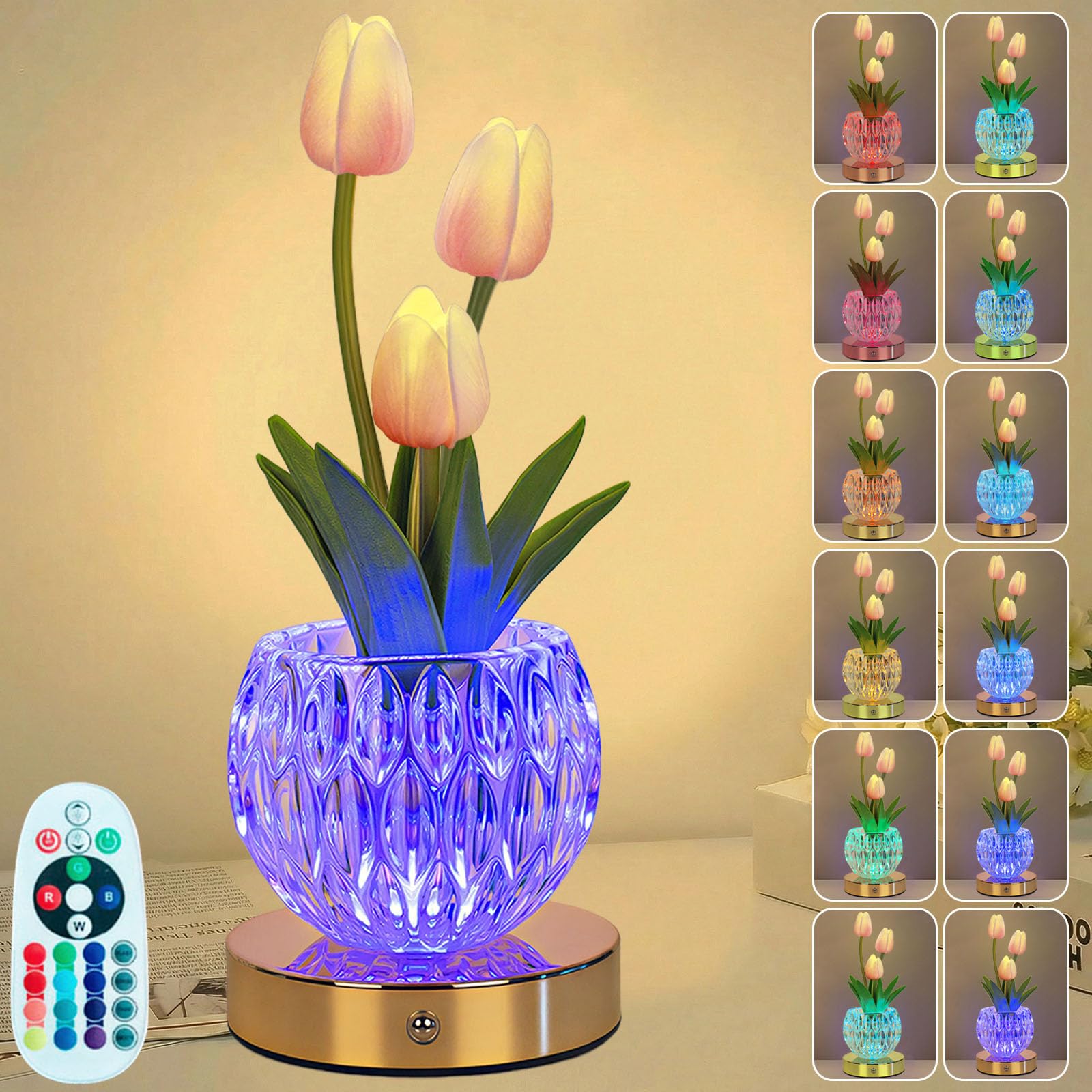 Color Changing Blue Table Lamp