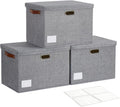 Beige Storage Bin — 17" — Gray