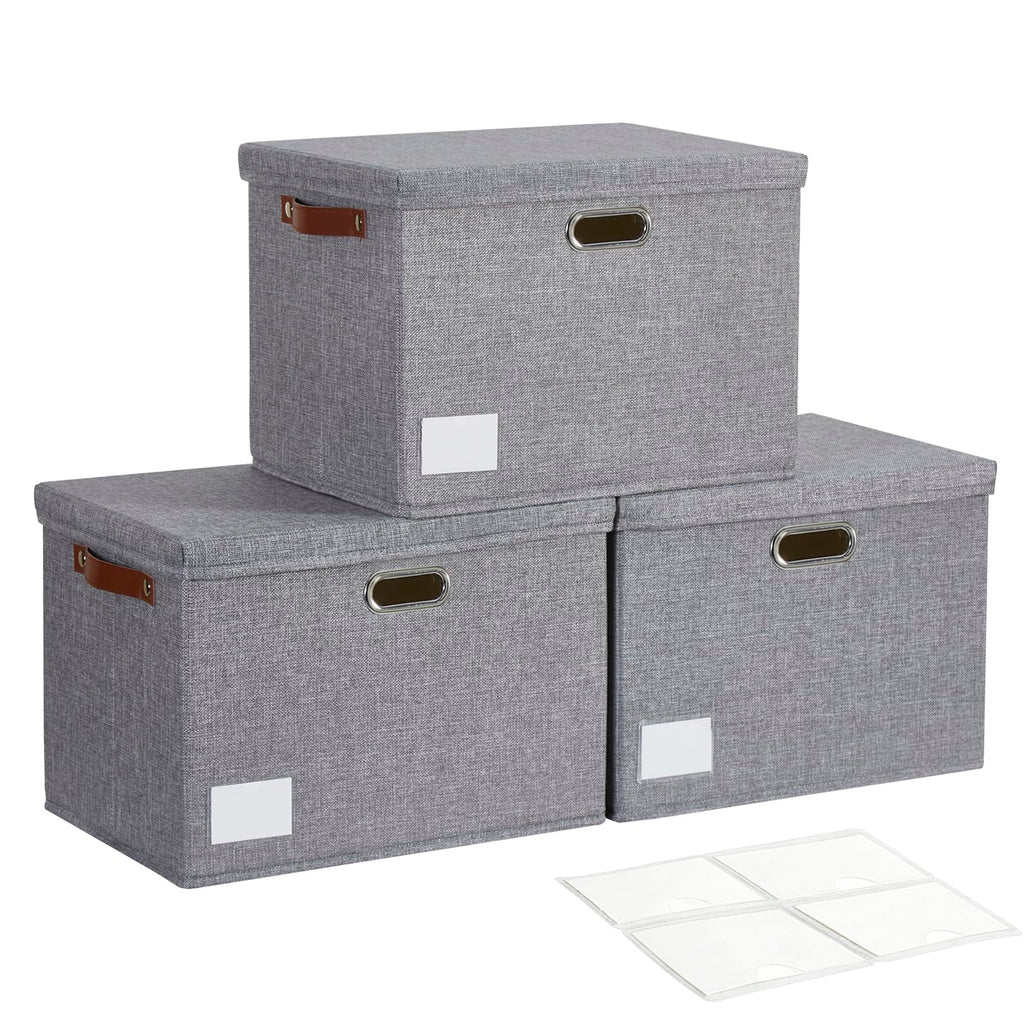Beige Storage Bin — 17"