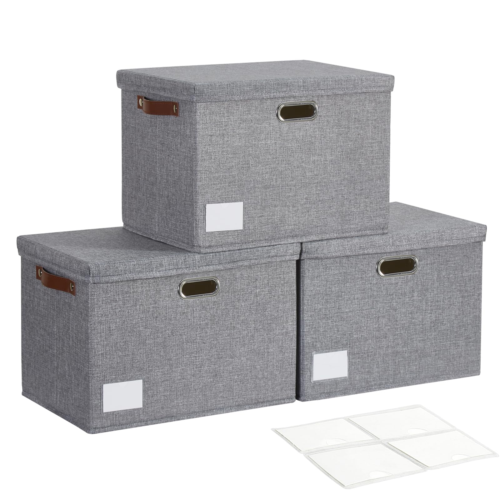Beige Storage Bin — 17"