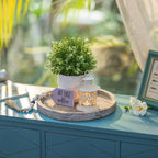 Round Farmhouse Brown Candle - View 4