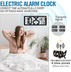 Rechargeable Mid-Century Black Wall Clock — 4.6" - View 6