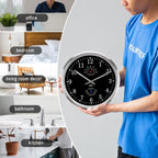 Battery Operated Black Wall Clock — 14" - View 5