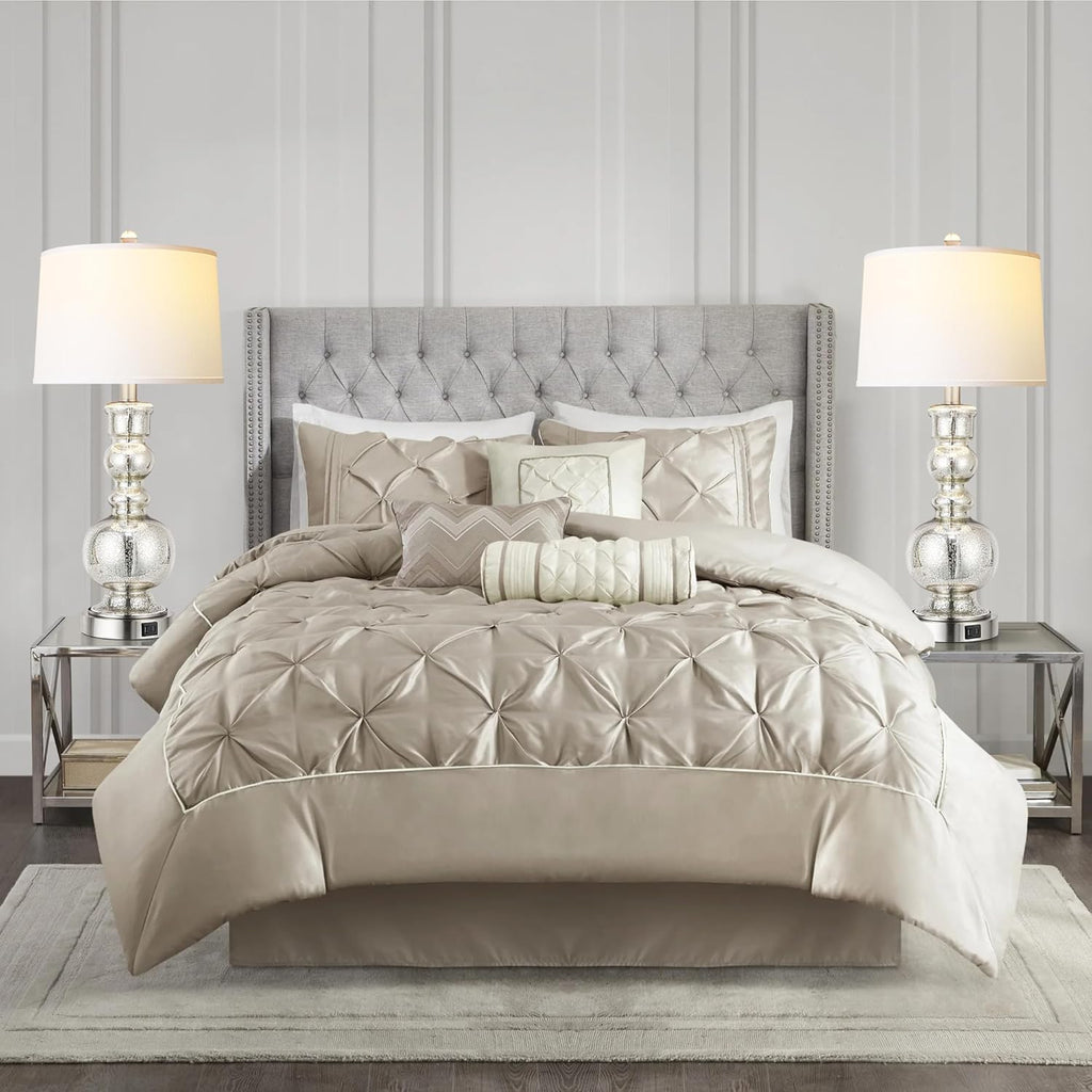 Dimmable Modern Grey Table Lamp — Set of 2 - View 5