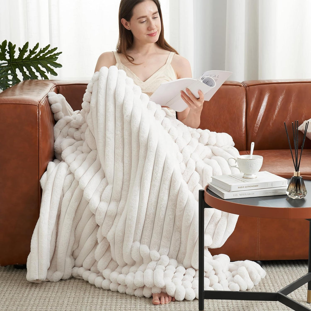 Beige Throw Pillow — 55" - View 2