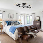 Mid-Century Black Chandelier — 8-Light - View 4
