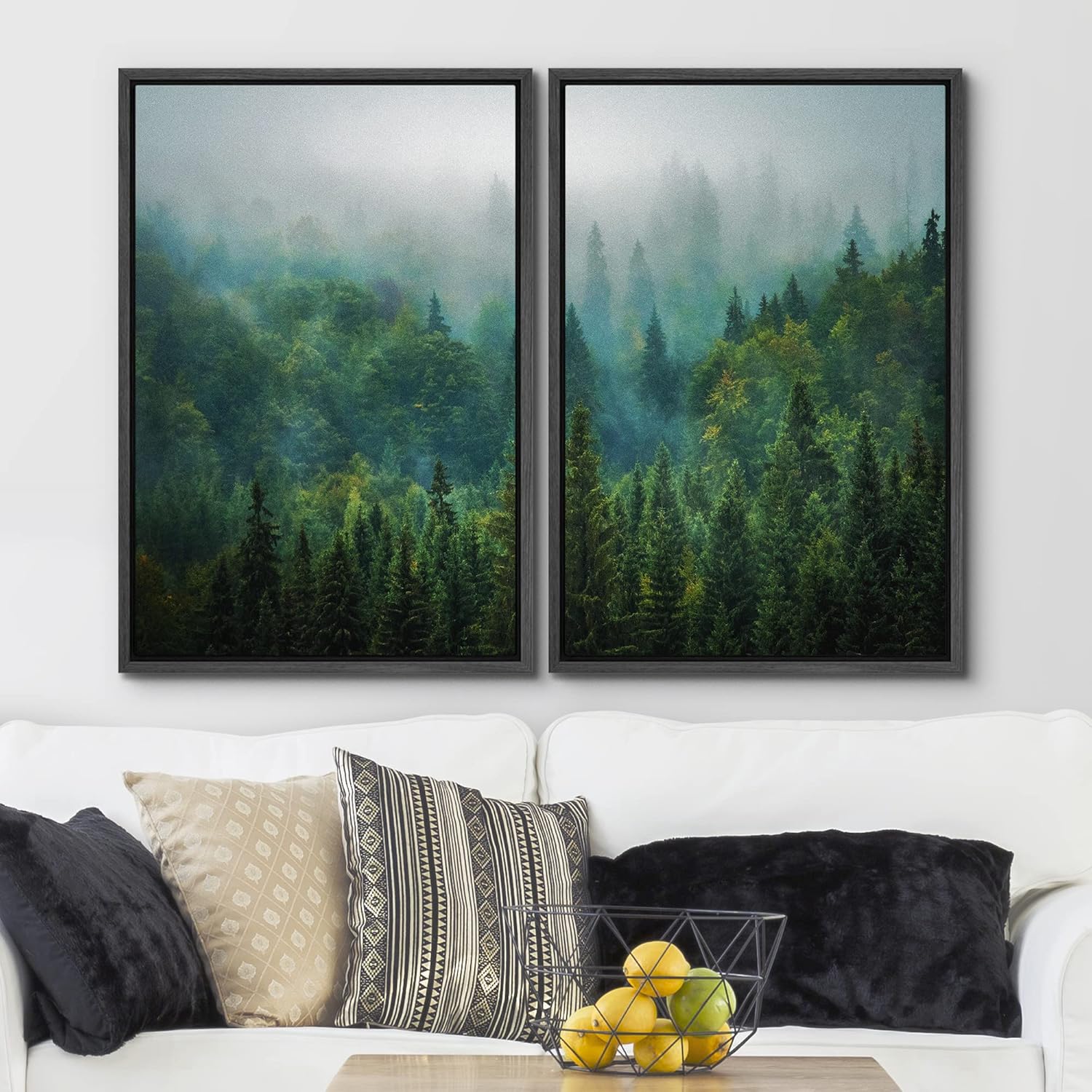 Framed Farmhouse Fabric Canvas Wall Art — 24" - View 3