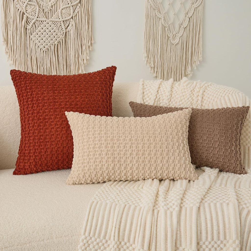 Lumbar Boho Beige Pillow Cover — 24" - View 6