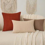 Lumbar Boho Beige Pillow Cover — 24" - View 6