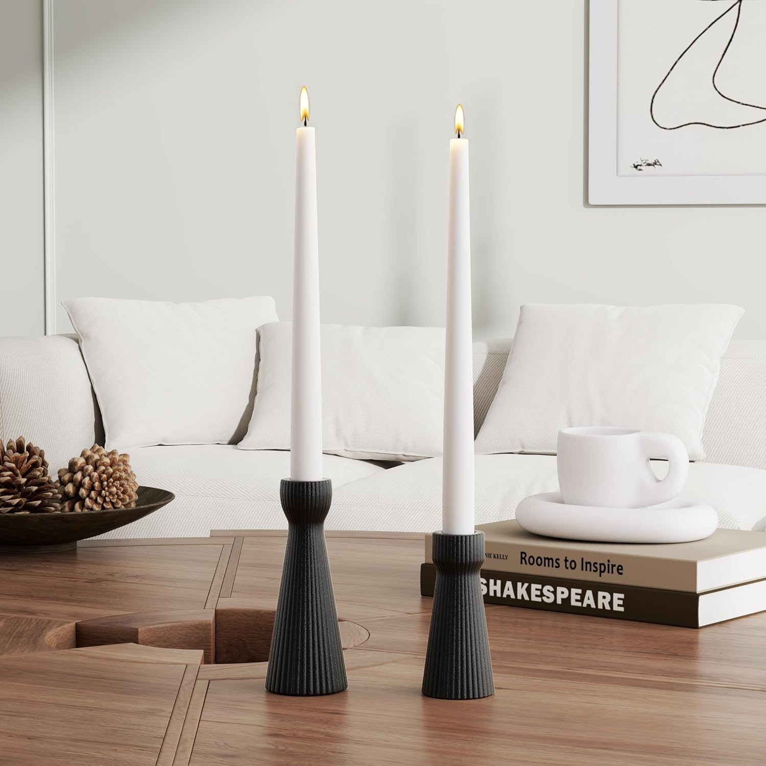 Black Candle — Set of 2 — Black