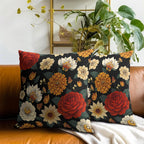 Boho Black Throw Pillow Cover — 18" - View 3