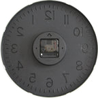 Battery Operated Luxe Black Wall Clock — 12" - View 6