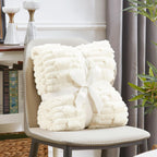 Modern Beige Throw Pillow — 50" - View 5