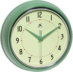 Mid-Century Black Wall Clock — 9"