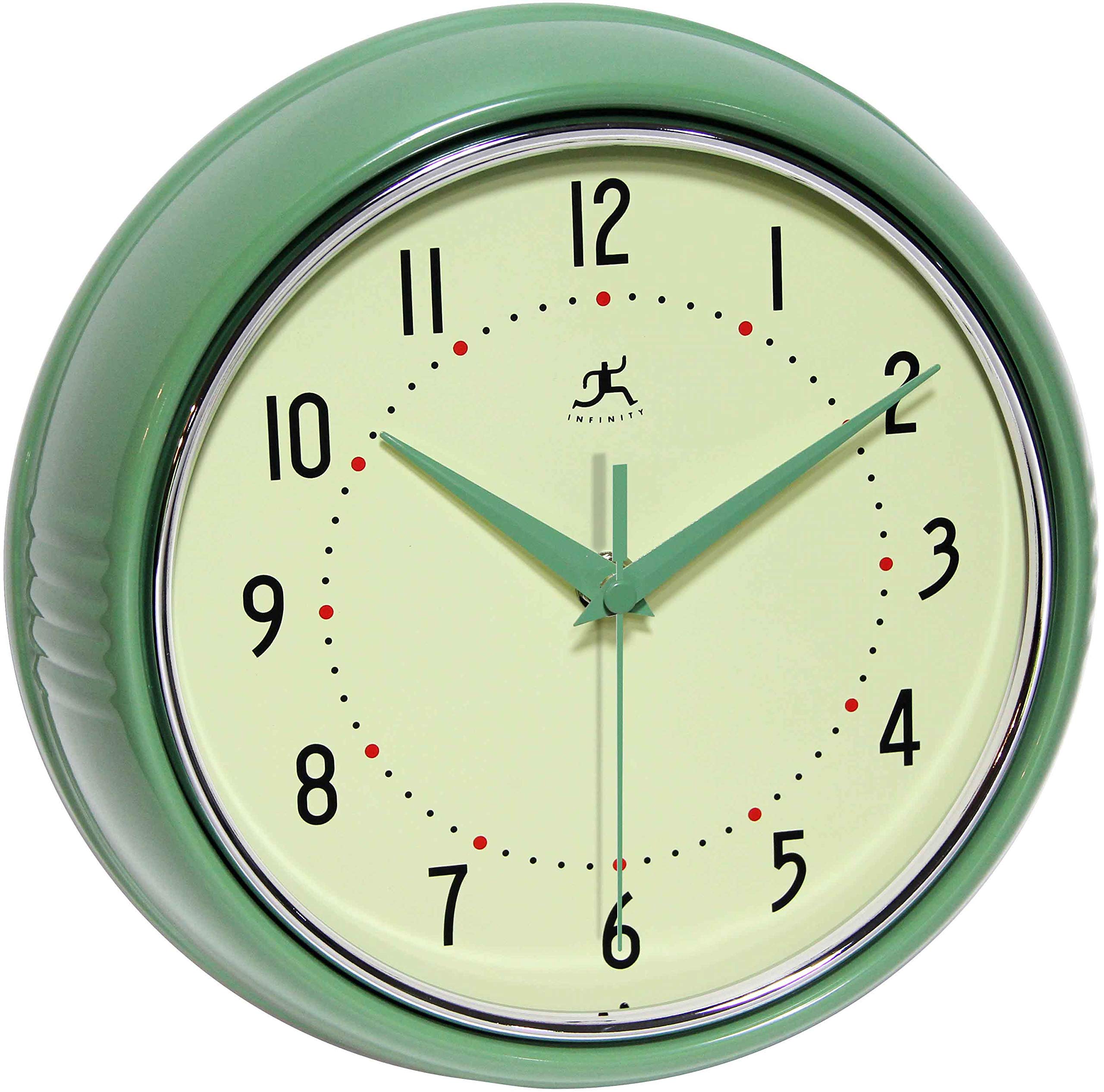Mid-Century Black Wall Clock — 9"