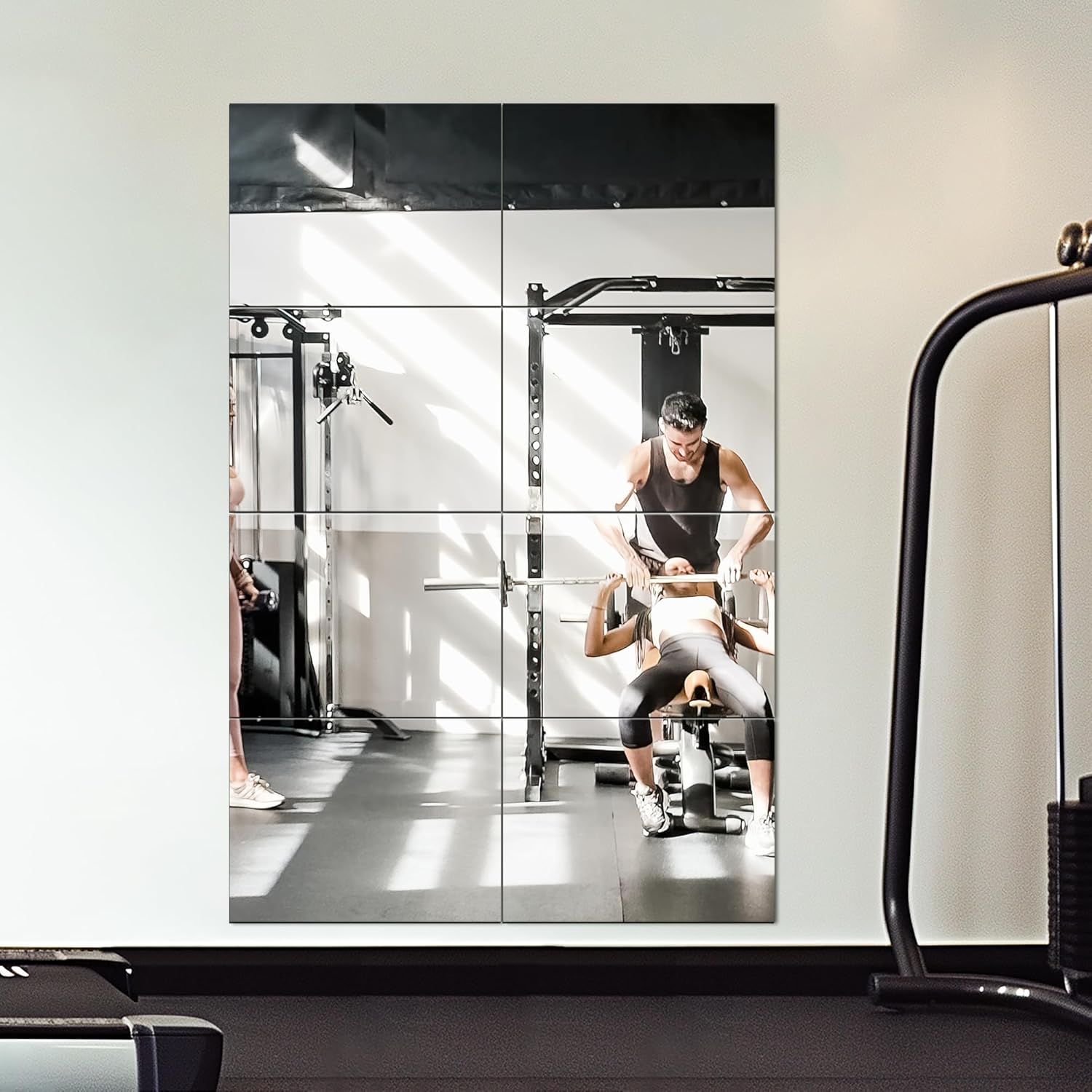 Glass Wall Mirror — 50" — 16''x12''-8PCS