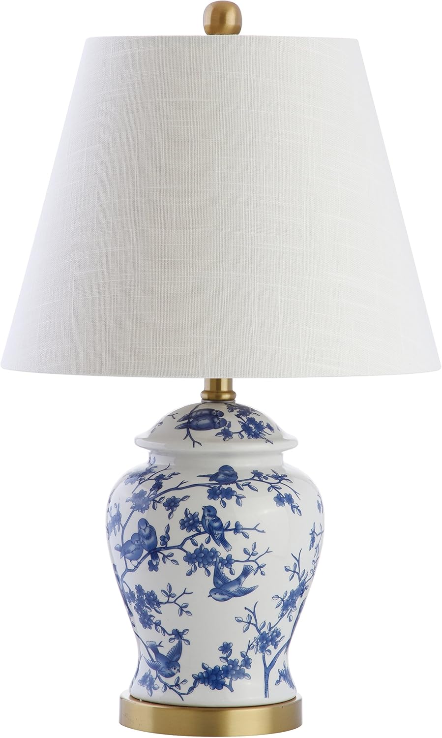 Linen Farmhouse Blue Bedside Lamp — 22" - View 8
