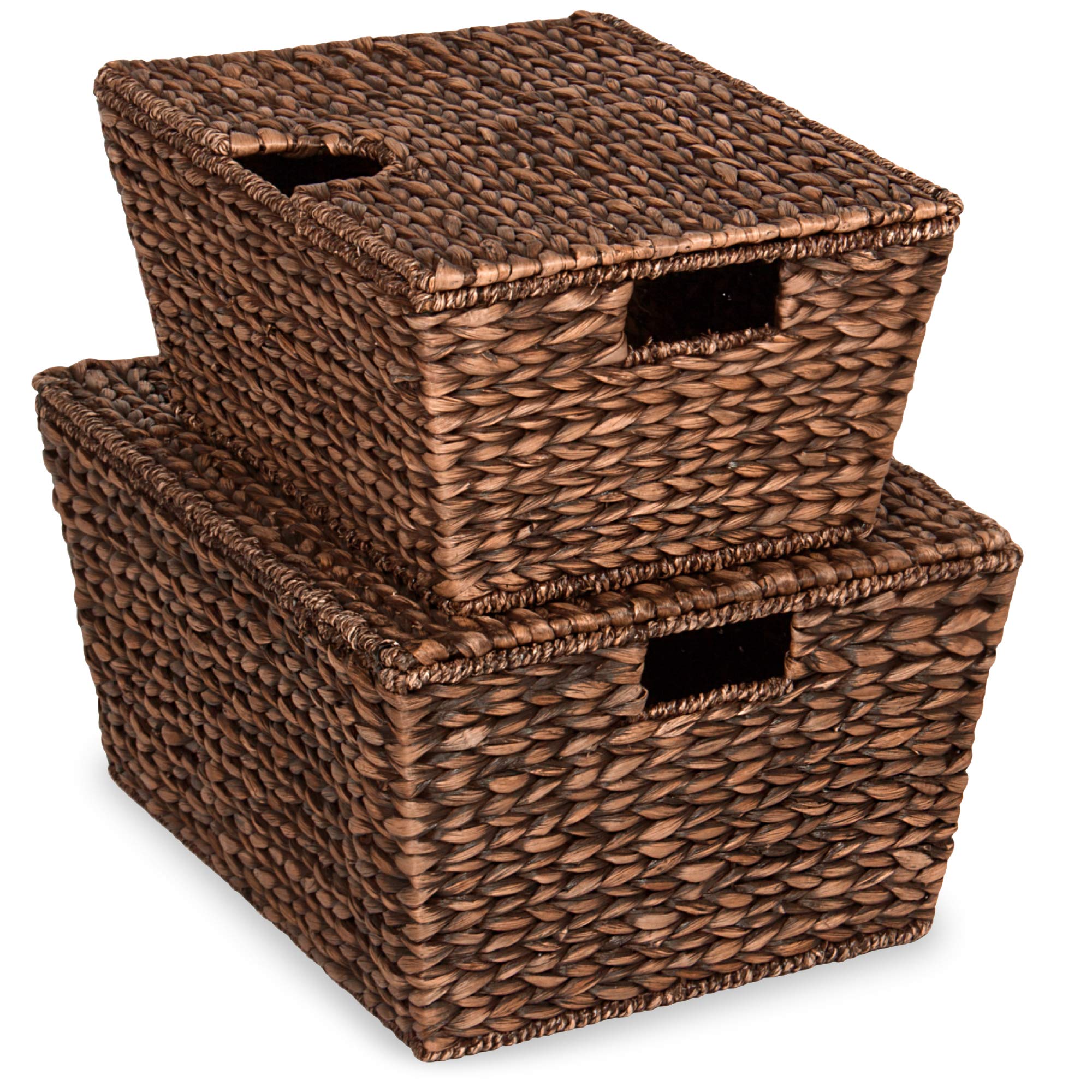 Oversized Boho Rattan Storage Basket — Set of 2