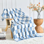 Beige Throw Pillow — 50" — Blue