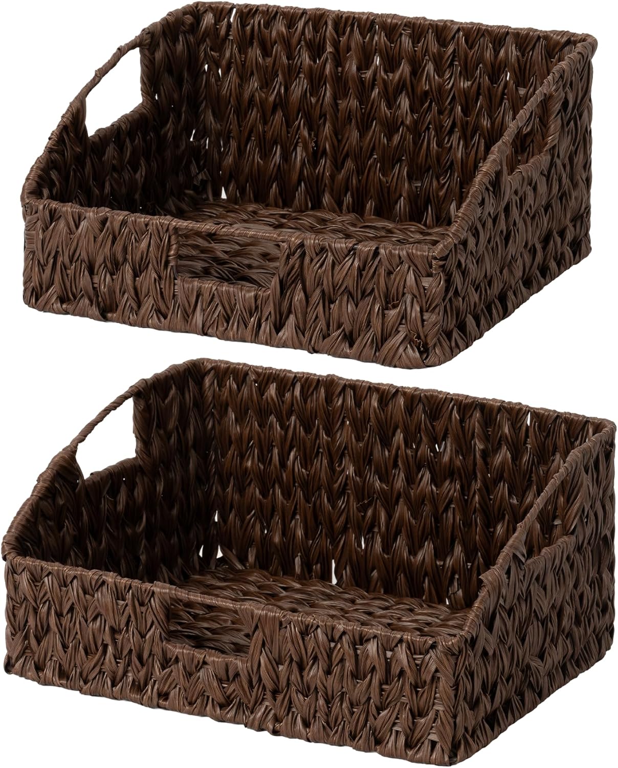 Boho Beige Storage Bin — 2x10 — 10¾"D x 15"W x 7½"H + 9½"D x 13½"W x 6¾"H