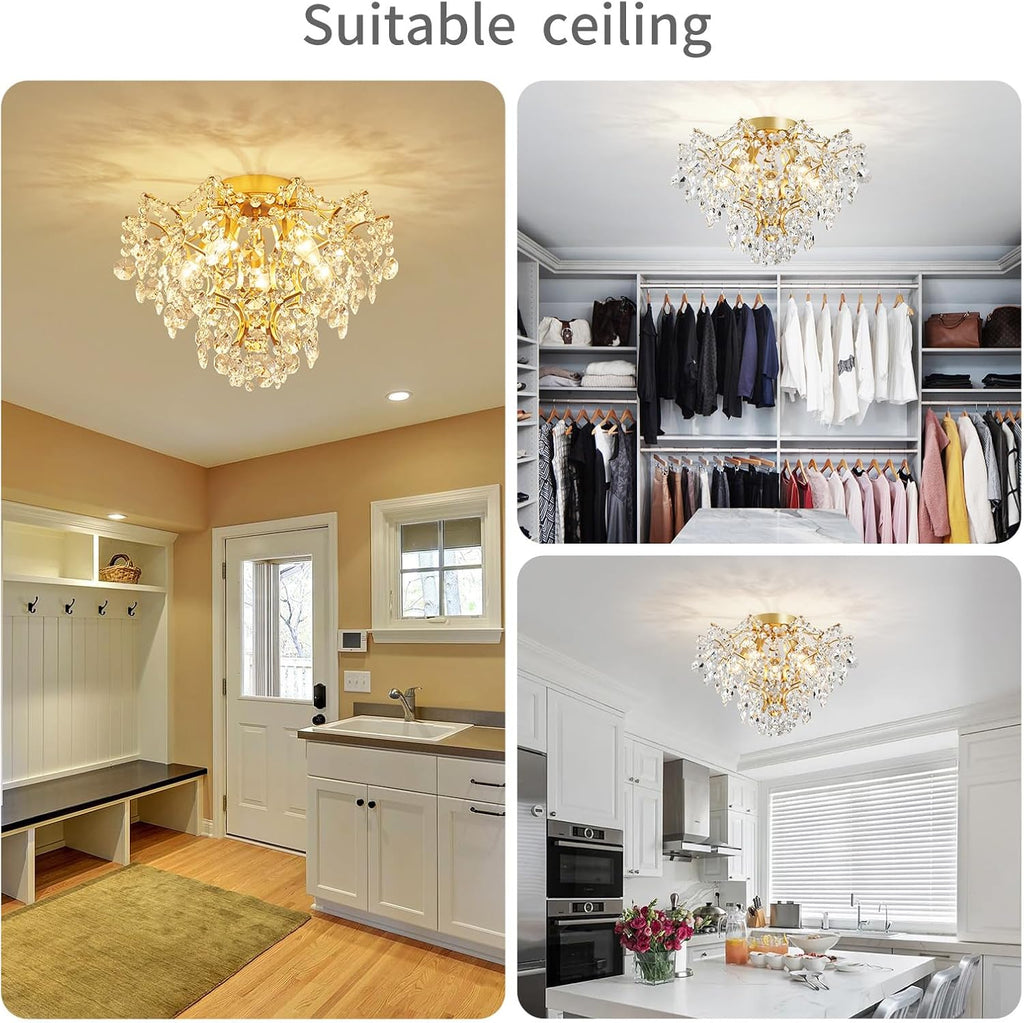 Luxe Black Chandelier — 5-Light - View 6
