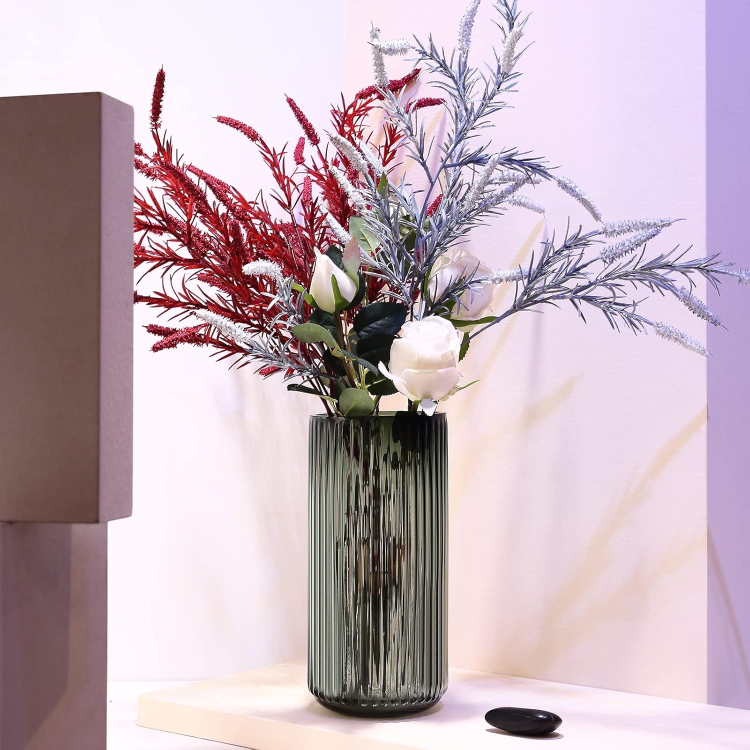 Farmhouse Brown Flower Vase — 9.8" - View 6