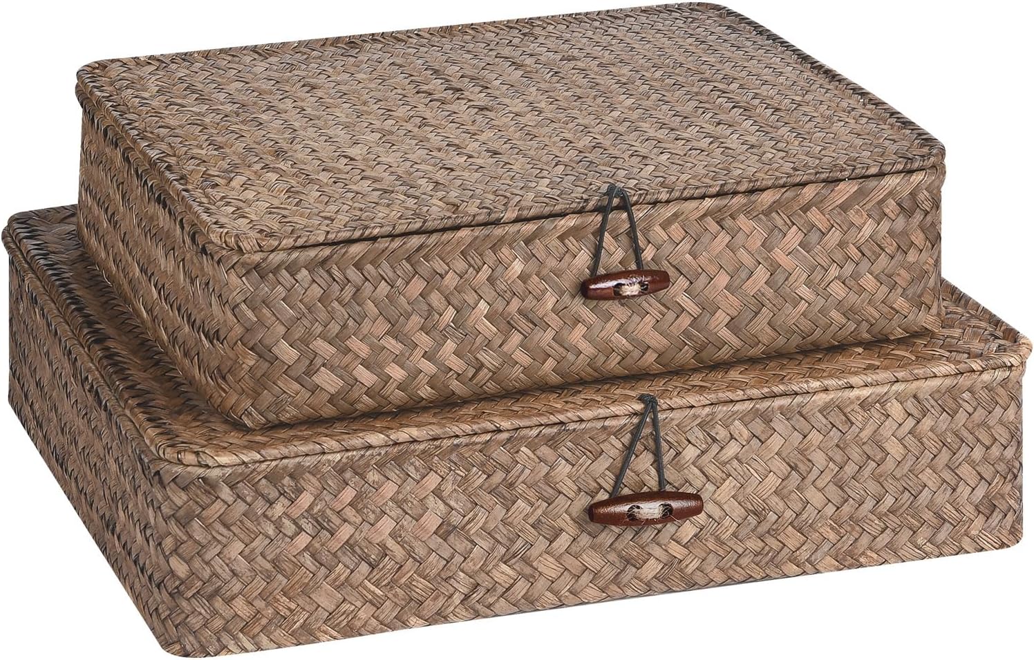 Boho Brown Storage Bin — Set of 2 — Coffee