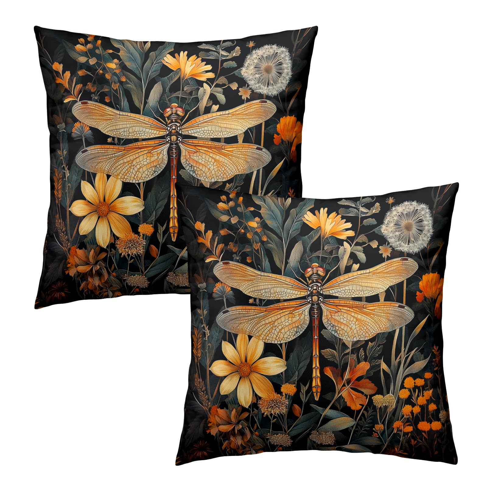 Vintage Boho Black Pillow Cover — 18"