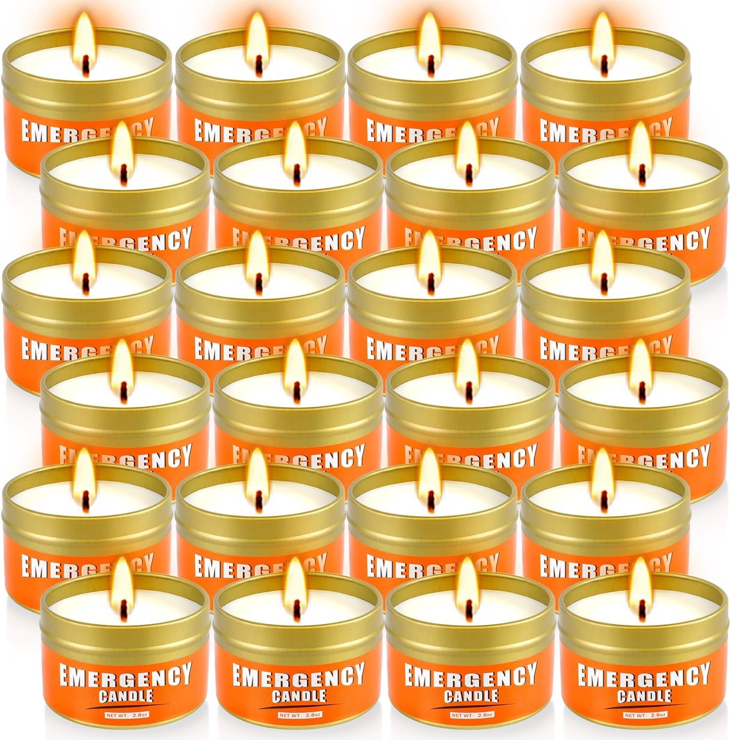 Soy Wax Brown Scented Candle — 24Pack-Emergency candles