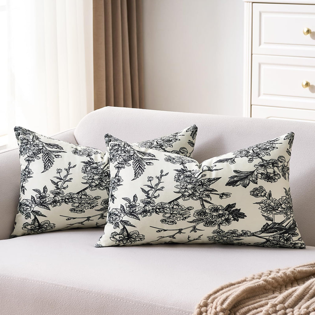 Velvet Boho Black Throw Pillow — 20"