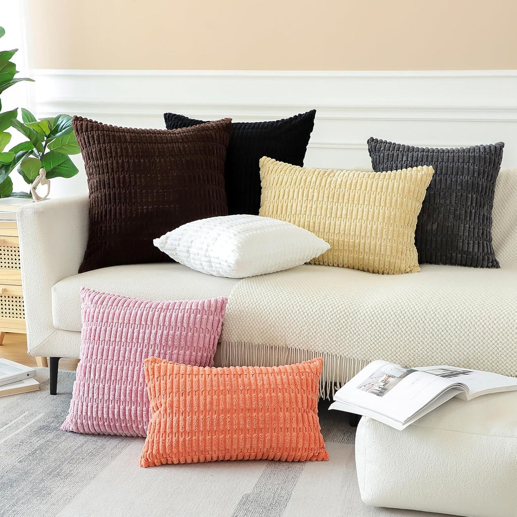 Lumbar Boho Beige Throw Pillow Cover — 24" - View 6