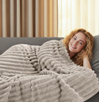 Linen Beige Throw Pillow — 60" - View 6