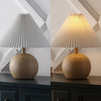 Linen Mid-Century Beige Table Lamp — 17.25" - View 5