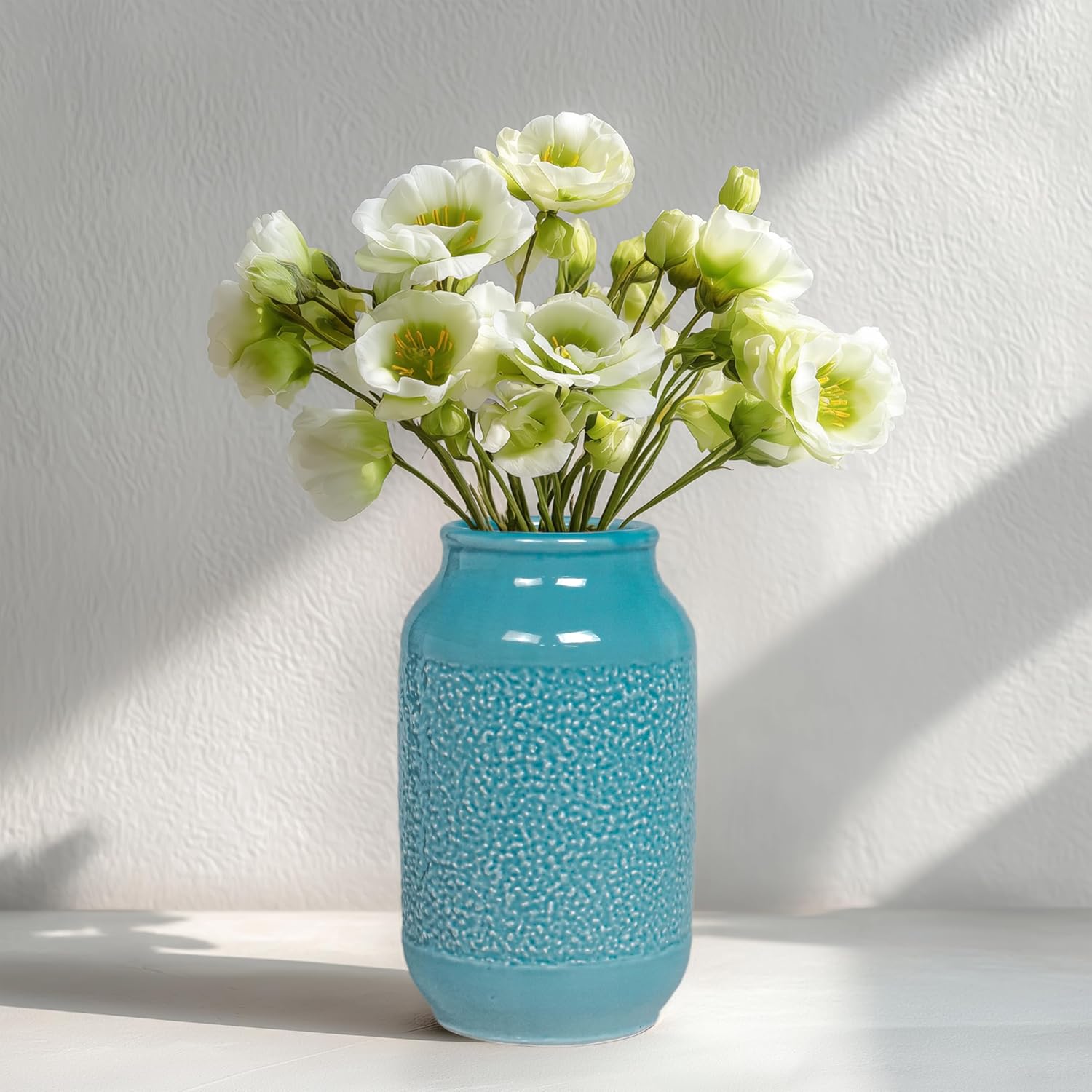 Farmhouse Beige Decorative Vase — 9" — 9 Inch