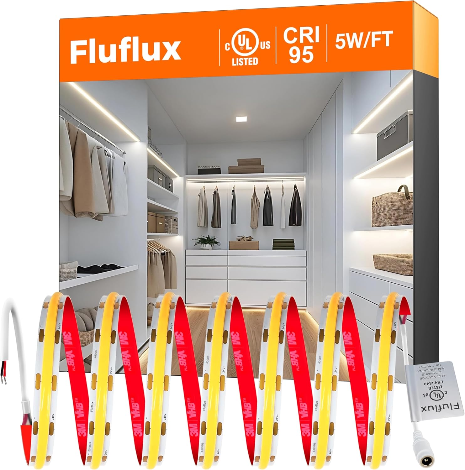 Dimmable Beige LED Strip Lights — Cool White 4000K