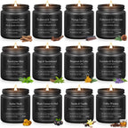 Soy Wax Black Scented Candle — 12x8 - View 8