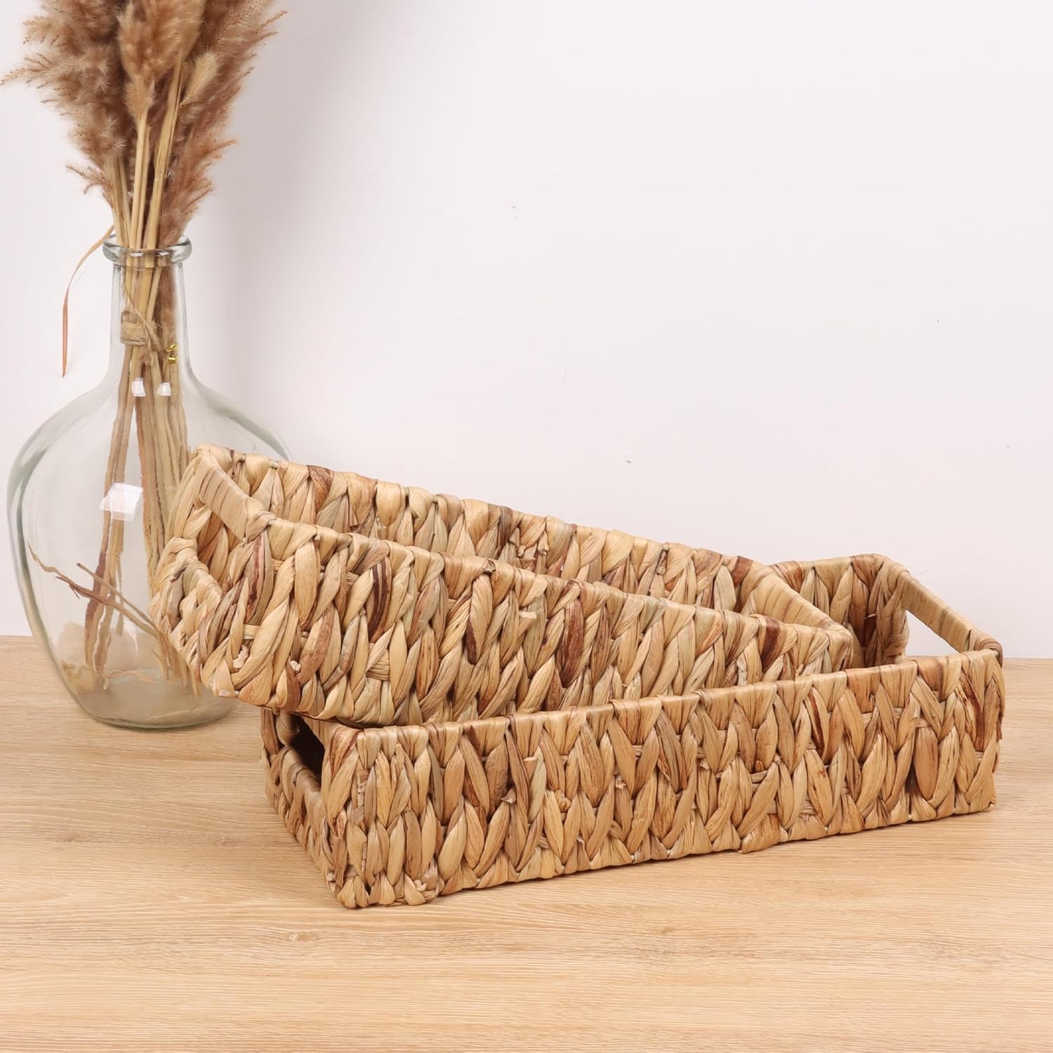 Rectangular Boho Beige Storage Bin — 14.5" - View 5