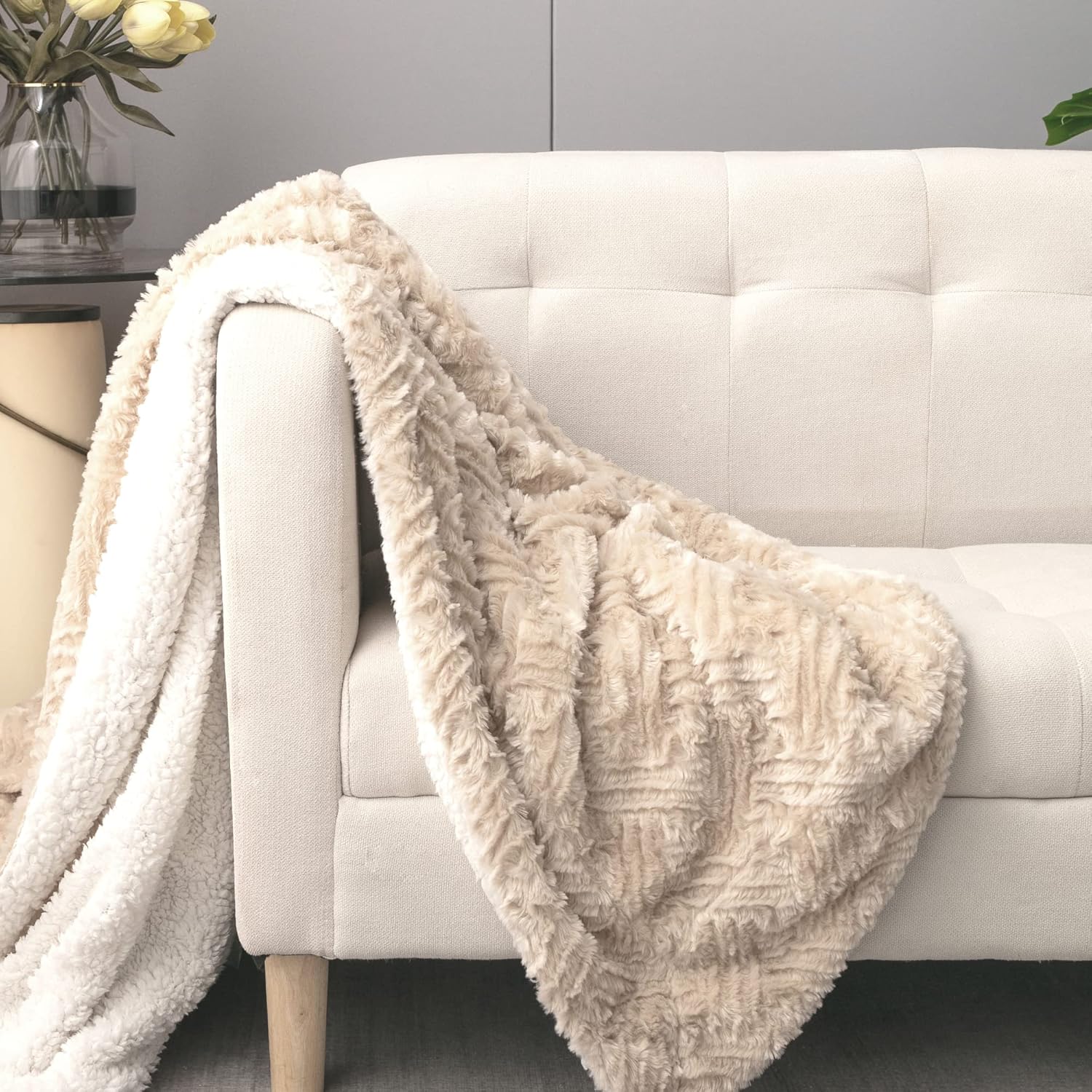 Luxe Brown Throw Pillow — 63" — 50" x 60"