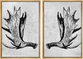 Framed Farmhouse Fabric Wall Art — 24" — 16"x24"x2 Panels Natural
